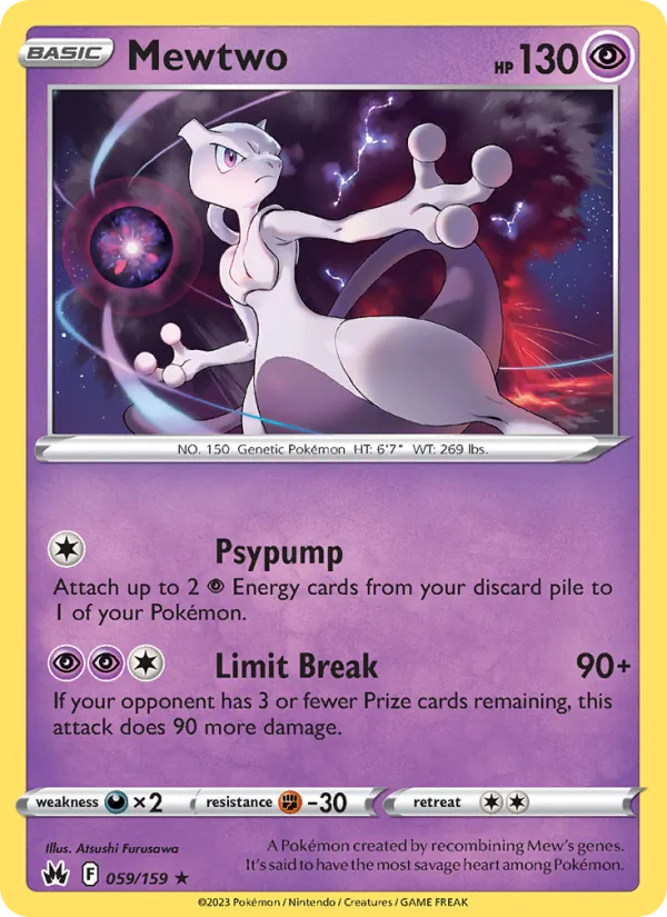 Mewtwo — Crown Zenith #059 (Pokémon TCG card)