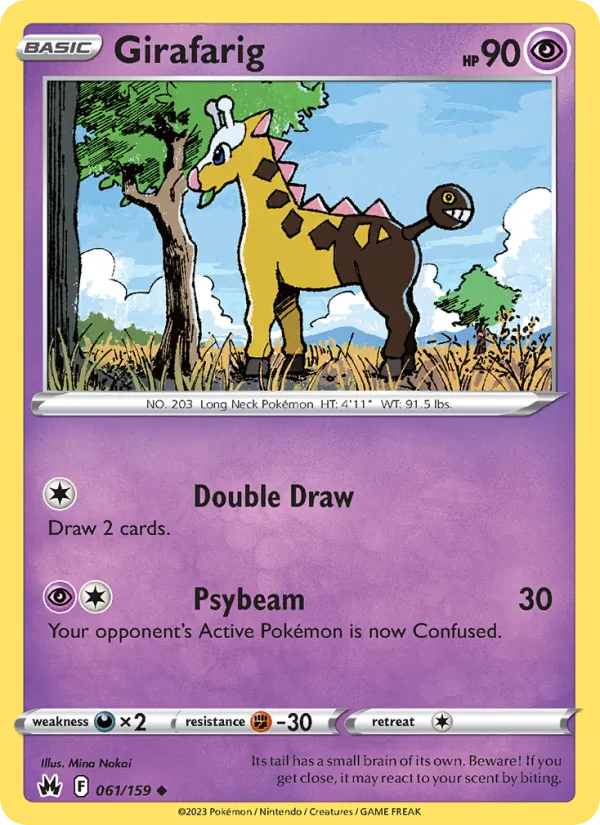 Girafarig — Crown Zenith #061 (Pokémon TCG card)