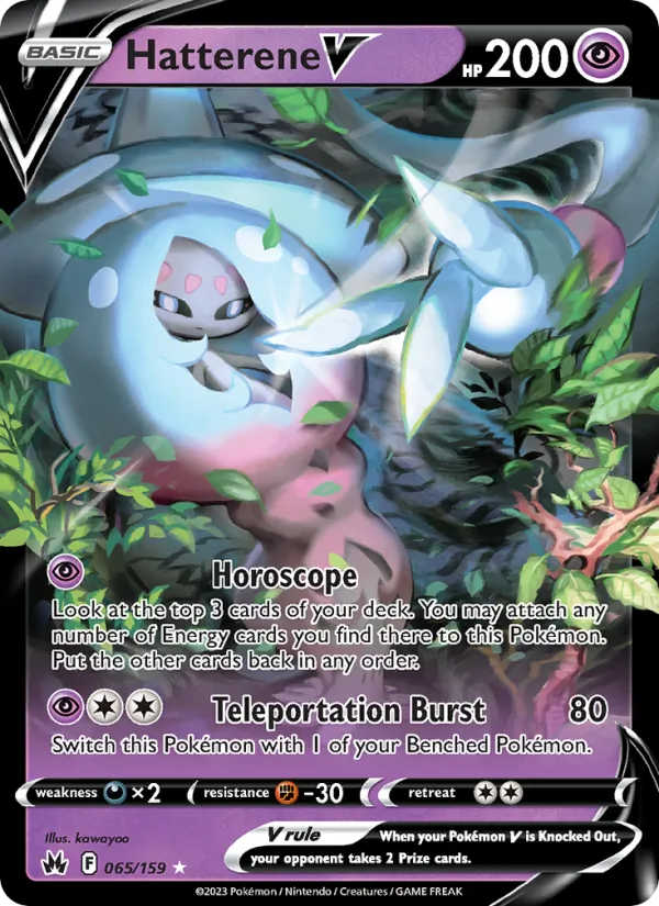 Hatterene V — Crown Zenith #065 (Pokémon TCG card)
