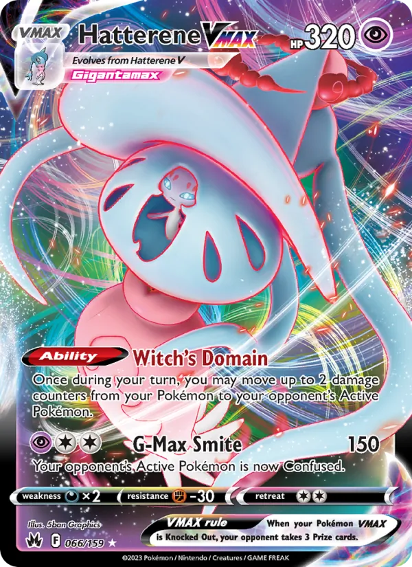 Hatterene VMAX — Crown Zenith #066 (Pokémon TCG card)