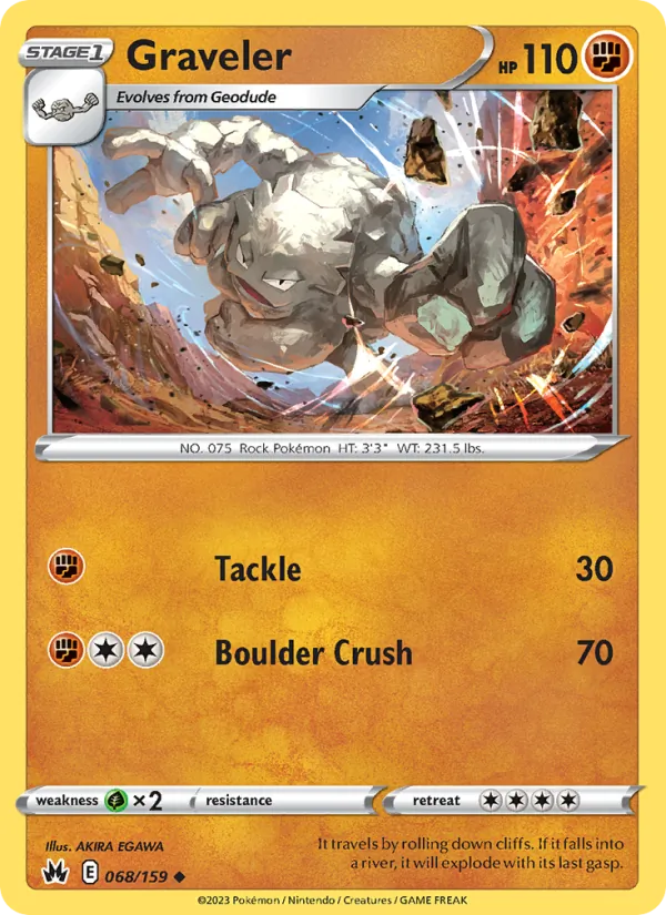 Graveler — Crown Zenith #068 (Pokémon TCG card)