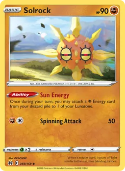 Solrock (Crown Zenith #069)