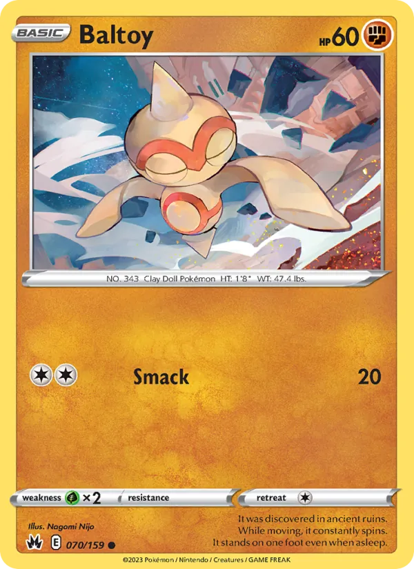 Baltoy — Crown Zenith #070 (Pokémon TCG card)