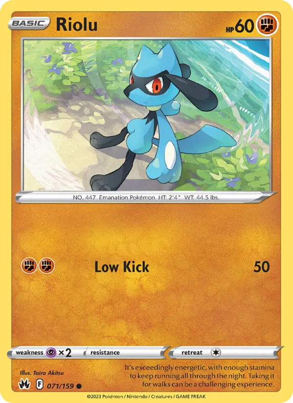 Riolu — Crown Zenith #071 (Pokémon TCG card)