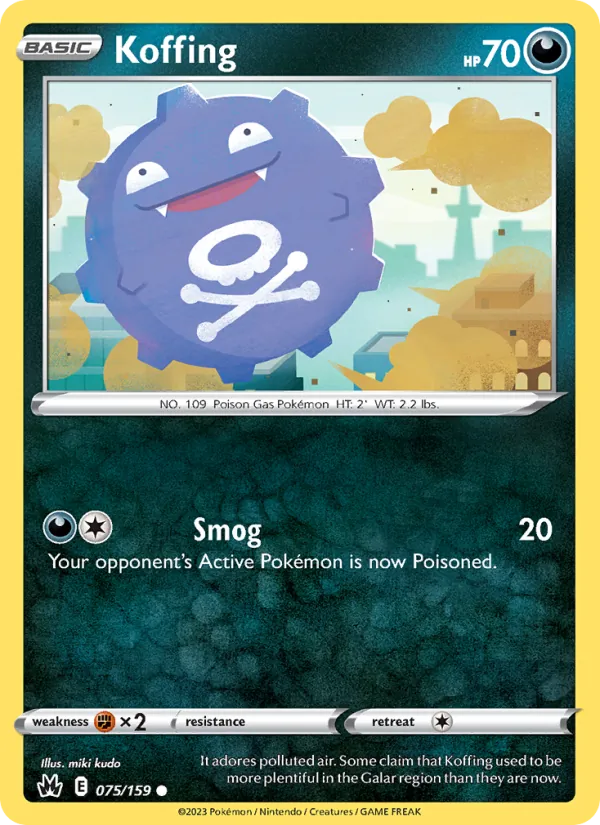 Koffing — Crown Zenith #075 (Pokémon TCG card)