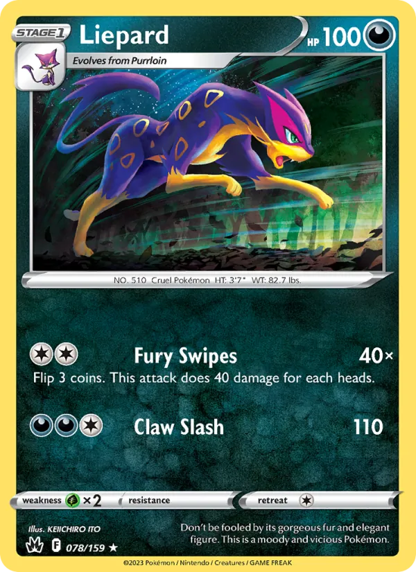 Liepard — Crown Zenith #078 (Pokémon TCG card)