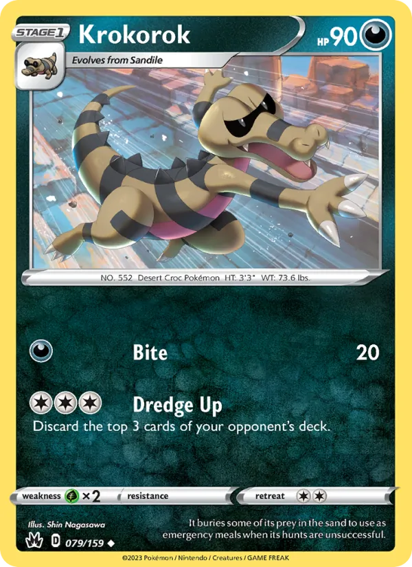 Krokorok — Crown Zenith #079 (Pokémon TCG card)