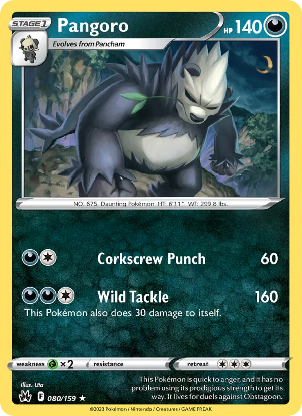 Pangoro — Crown Zenith #080 (Pokémon TCG card)