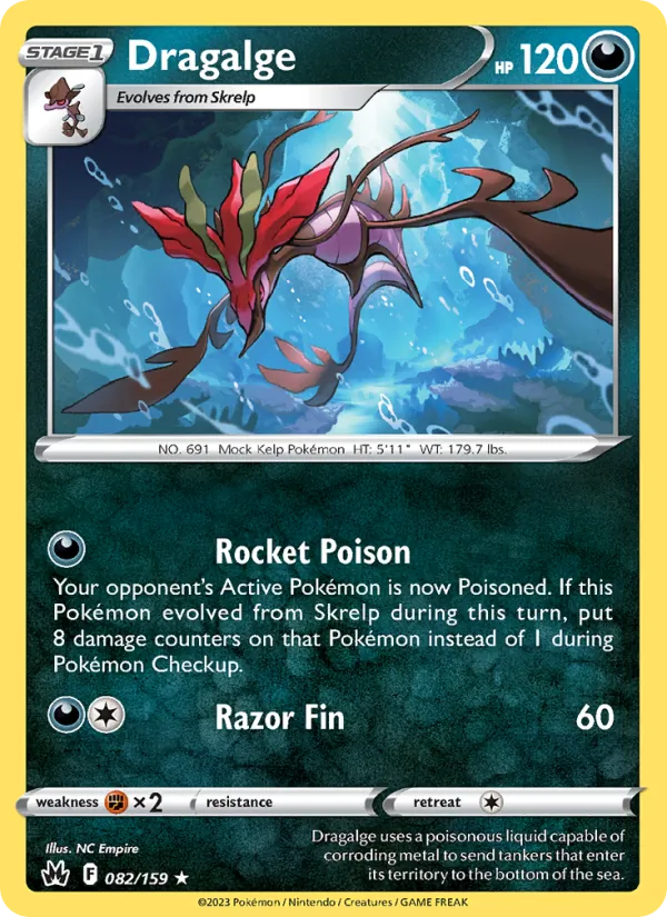 Dragalge — Crown Zenith #082 (Pokémon TCG card)
