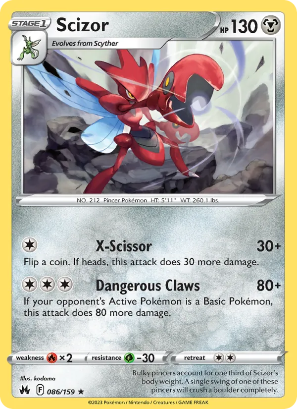 Scizor — Crown Zenith #086 (Pokémon TCG card)