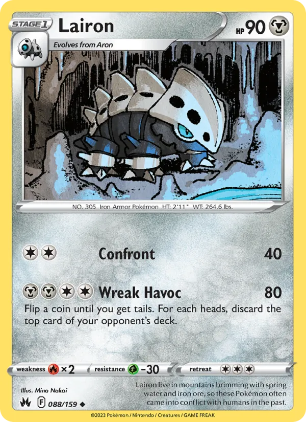Lairon — Crown Zenith #088 (Pokémon TCG card)