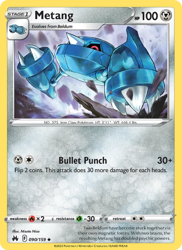 Metang — Crown Zenith #090 (Pokémon TCG card)
