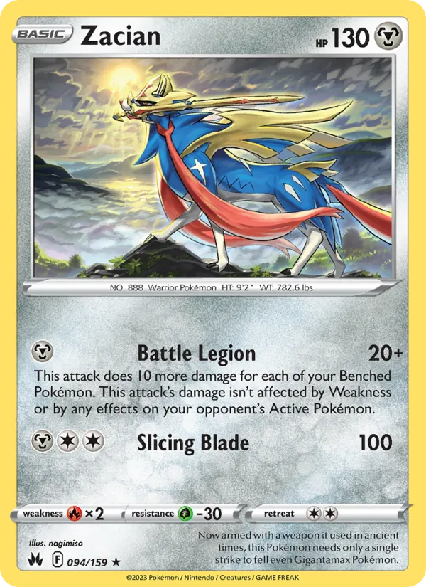 Zacian — Crown Zenith #094 (Pokémon TCG card)