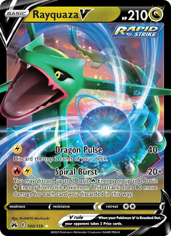 Rayquaza V — Crown Zenith #100 (Pokémon TCG card)
