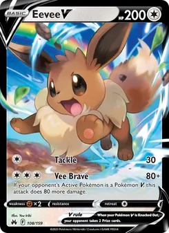 Eevee V (Crown Zenith #108)