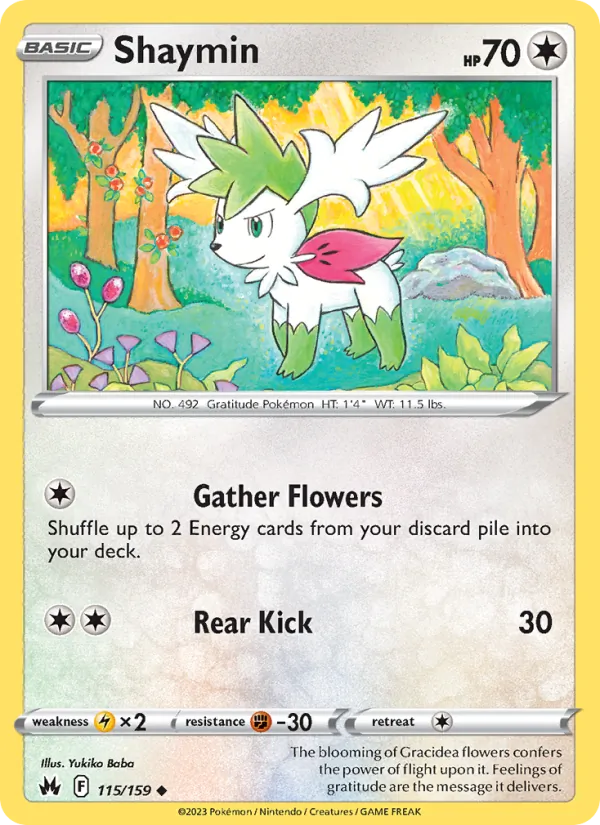 Shaymin — Crown Zenith #115 (Pokémon TCG card)