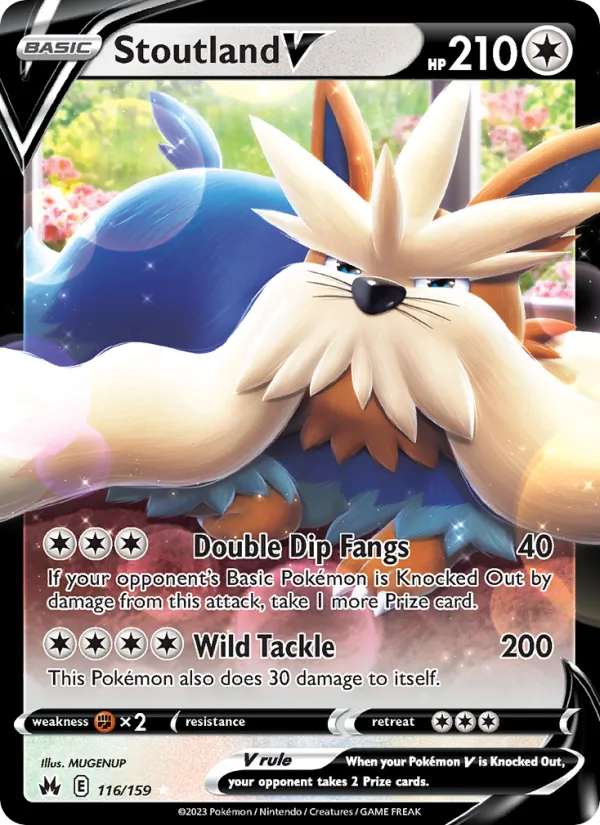 Stoutland V — Crown Zenith #116 (Pokémon TCG card)