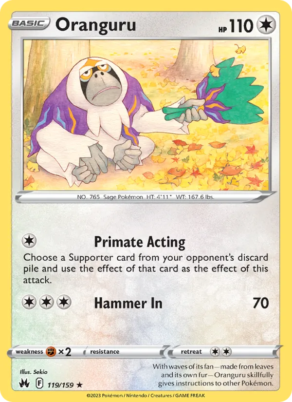 Oranguru — Crown Zenith #119 (Pokémon TCG card)