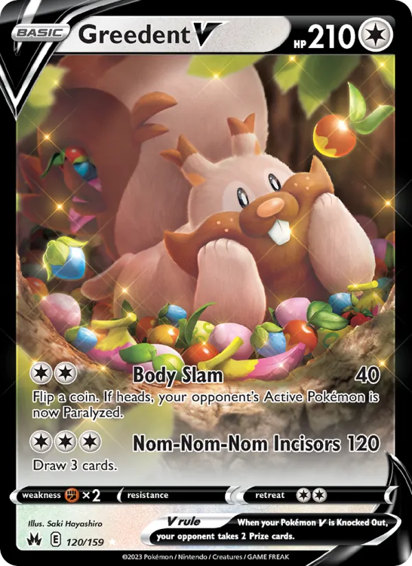 Greedent V — Crown Zenith #120 (Pokémon TCG card)
