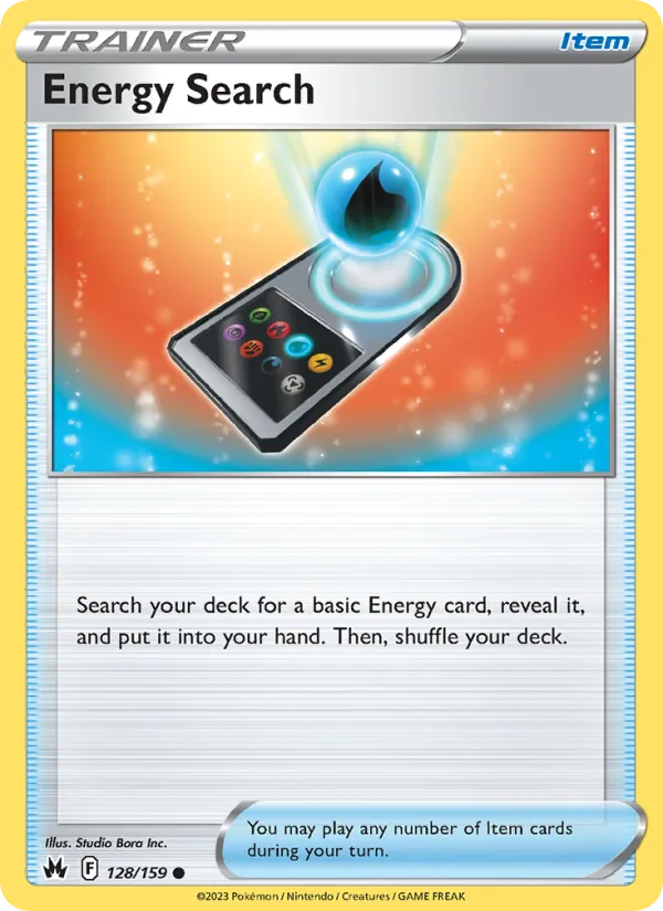 Energy Search — Crown Zenith #128 (Pokémon TCG card)