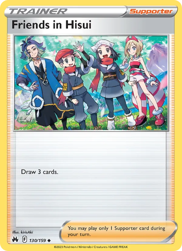 Friends in Hisui — Crown Zenith #130 (Pokémon TCG card)