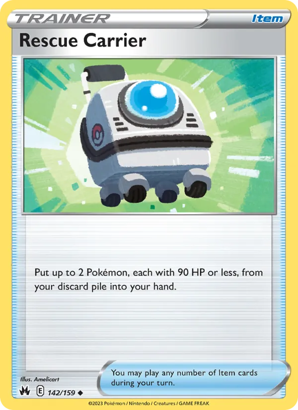 Rescue Carrier — Crown Zenith #142 (Pokémon TCG card)