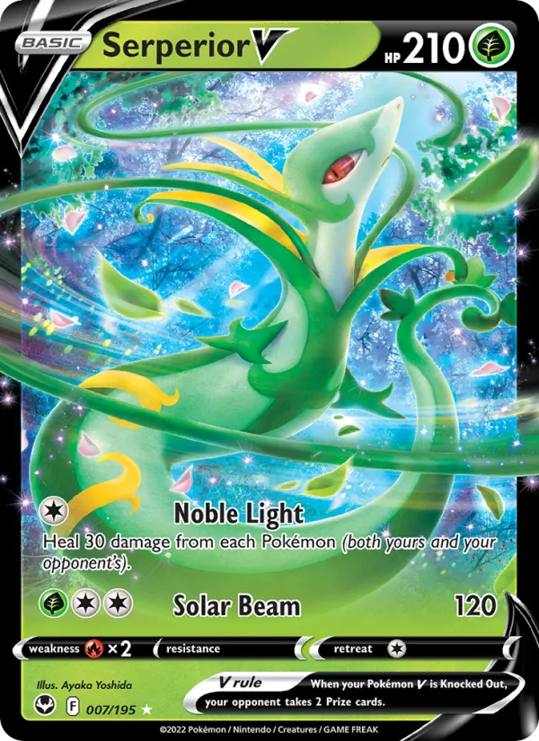 Serperior V — Silver Tempest #007 (Pokémon TCG card)