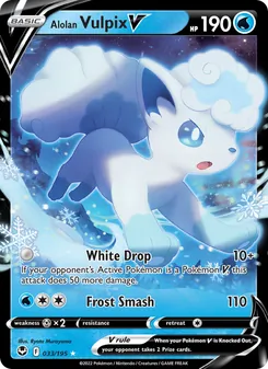 Alolan Vulpix V (Silver Tempest #033)