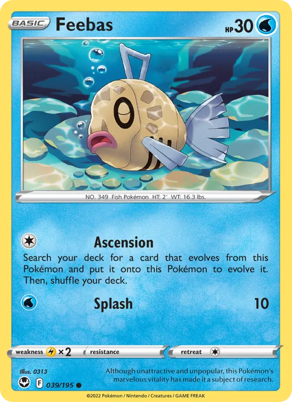 Feebas — Silver Tempest #039 (Pokémon TCG card)