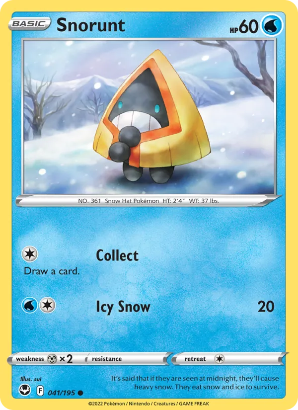 Snorunt — Silver Tempest #041 (Pokémon TCG card)