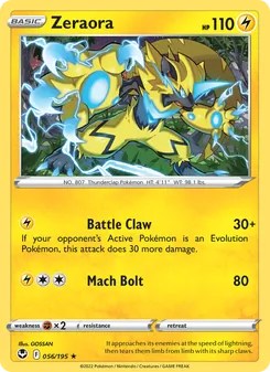 Zeraora (Silver Tempest #056)