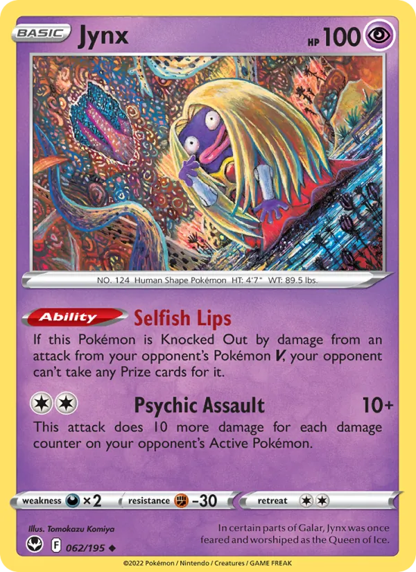 Jynx — Silver Tempest #062 (Pokémon TCG card)