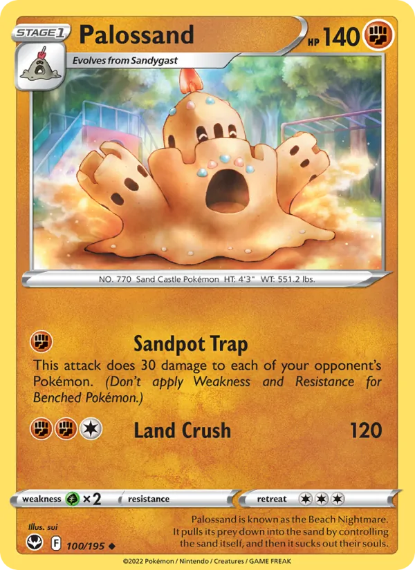 Palossand — Silver Tempest #100 (Pokémon TCG card)