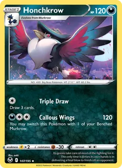 Honchkrow (Silver Tempest #107)