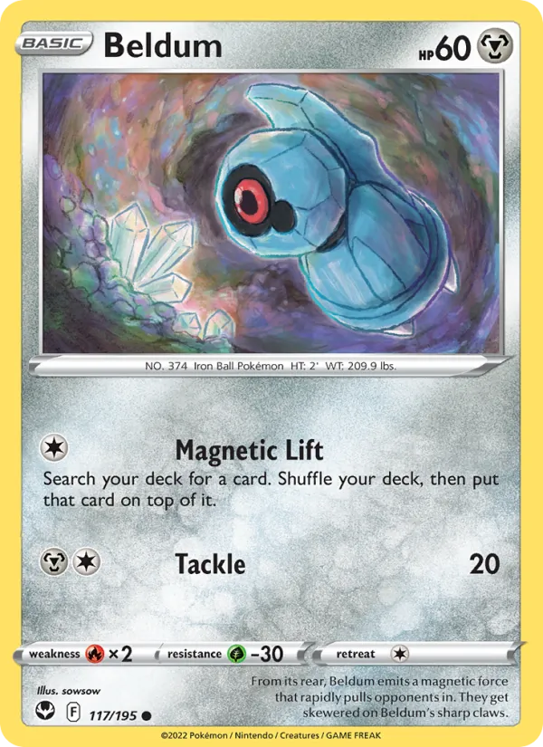 Beldum — Silver Tempest #117 (Pokémon TCG card)