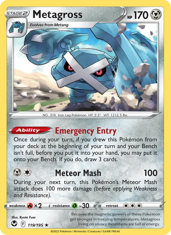 Metagross — Silver Tempest #119 (Pokémon TCG card)