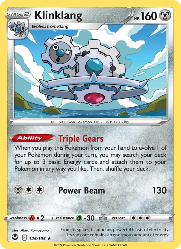 Klinklang — Silver Tempest #125 (Pokémon TCG card)