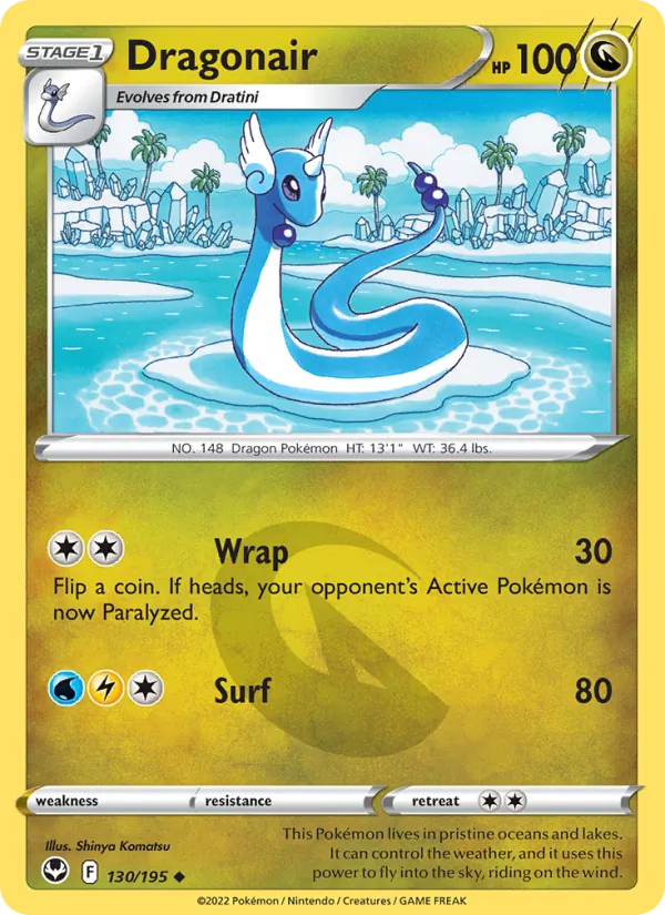 Dragonair — Silver Tempest #130 (Pokémon TCG card)