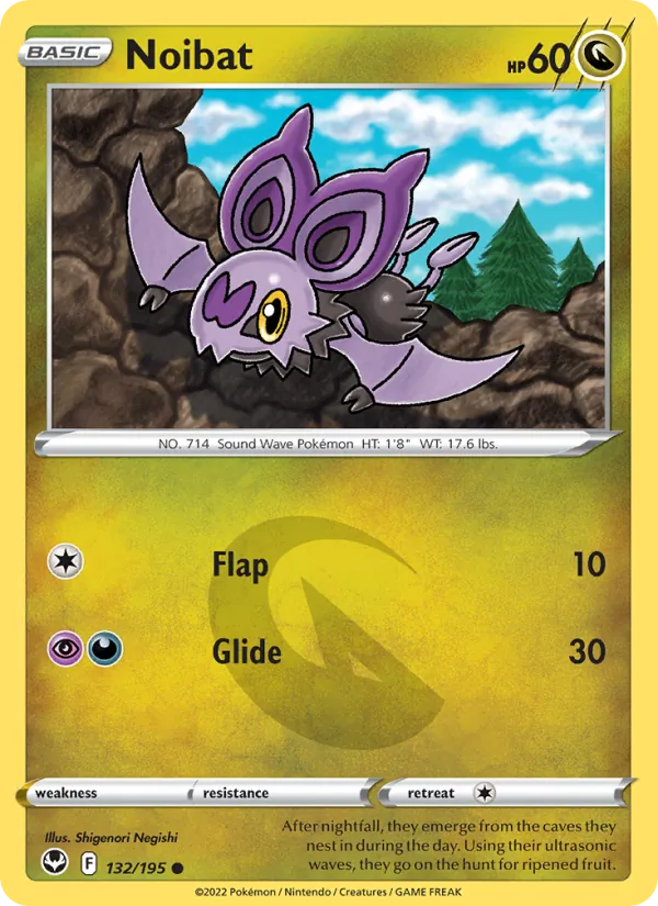 Noibat — Silver Tempest #132 (Pokémon TCG card)