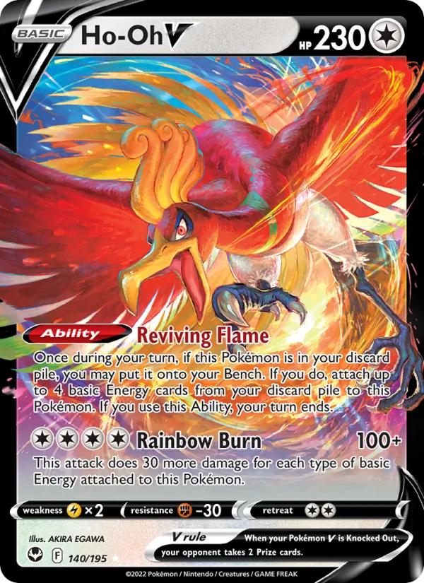 Ho-Oh V — Silver Tempest #140 (Pokémon TCG card)