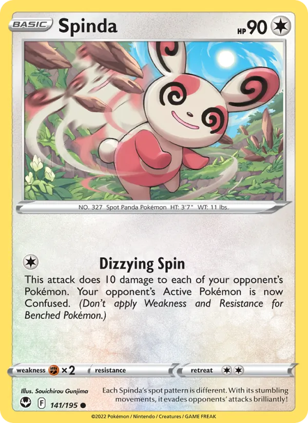 Spinda — Silver Tempest #141 (Pokémon TCG card)