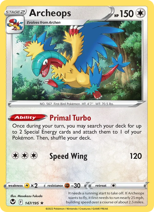 Archeops — Silver Tempest #147 (Pokémon TCG card)