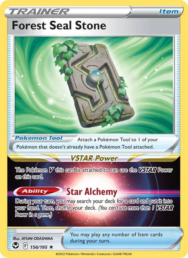 Forest Seal Stone — Silver Tempest #156 (Pokémon TCG card)