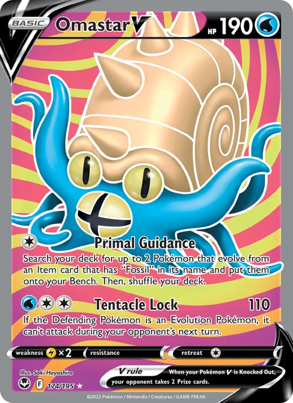 Omastar V — Silver Tempest #174 (Pokémon TCG card)