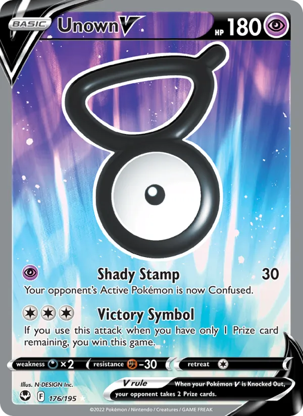 Unown V — Silver Tempest #176 (Pokémon TCG card)