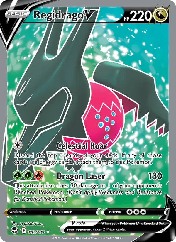 Regidrago V — Silver Tempest #183 (Pokémon TCG card)