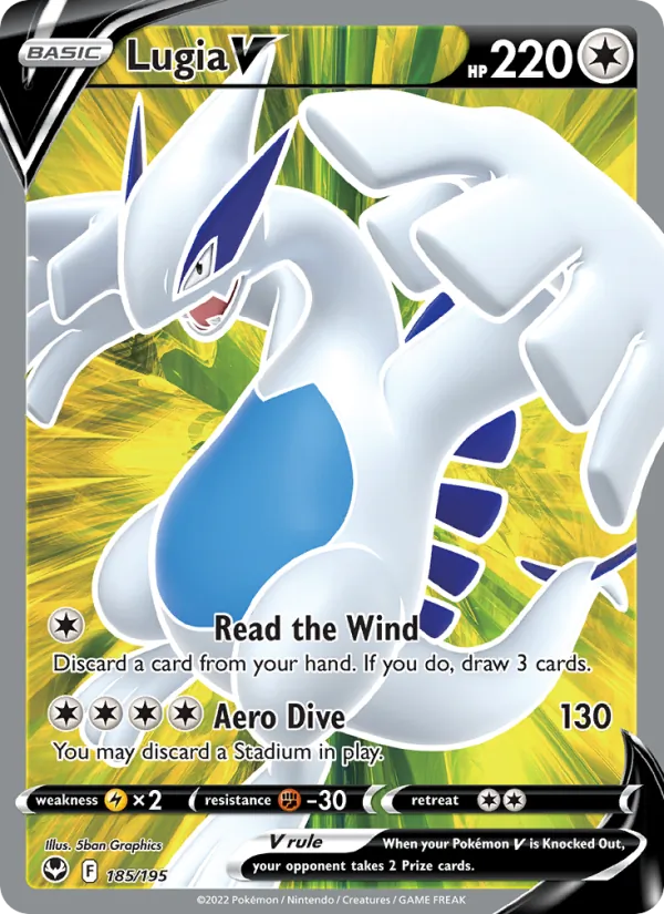 Lugia V — Silver Tempest #185 (Pokémon TCG card)