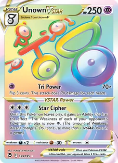 Unown VSTAR (Silver Tempest #199)