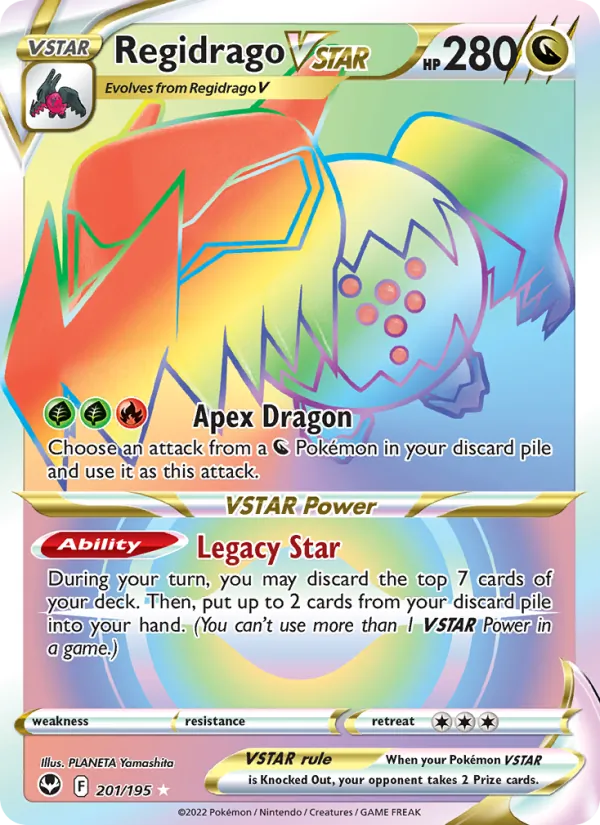 Regidrago VSTAR — Silver Tempest #201 (Pokémon TCG card)