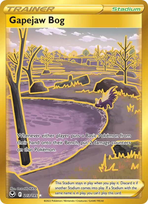 Gapejaw Bog — Silver Tempest #213 (Pokémon TCG card)